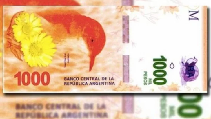 En Diciembre circulará el billete de 1000 pesos