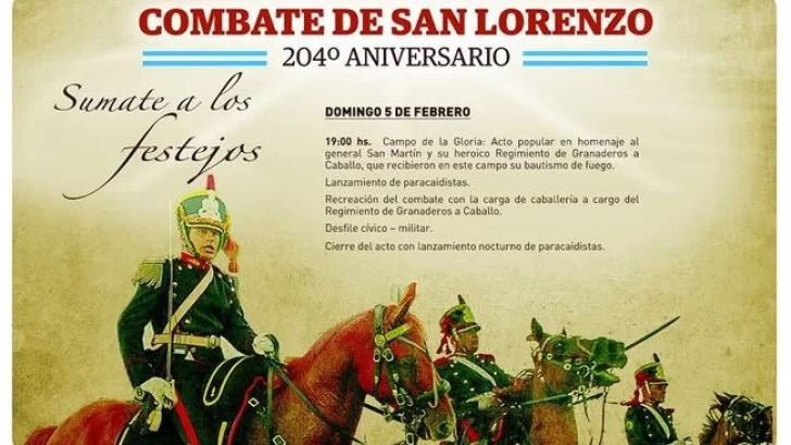 Éste año el combate de San Lorenzo no será el foco