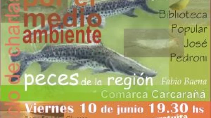 Charla sobre peces de la región en una nueva jornada de Comarca Carcarañá