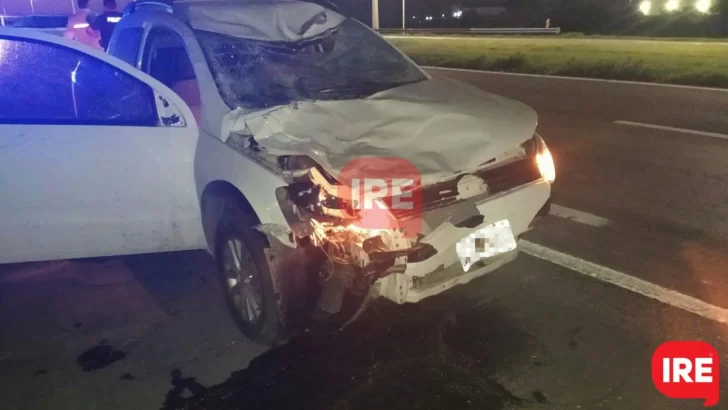 Fortísimo choque de una mujer de Andino contra un caballo en autopista