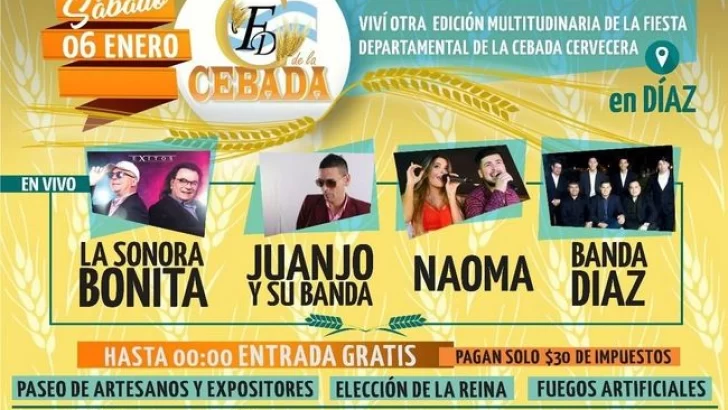 La Fiesta departamental de la Cebada ya tiene fecha confirmada