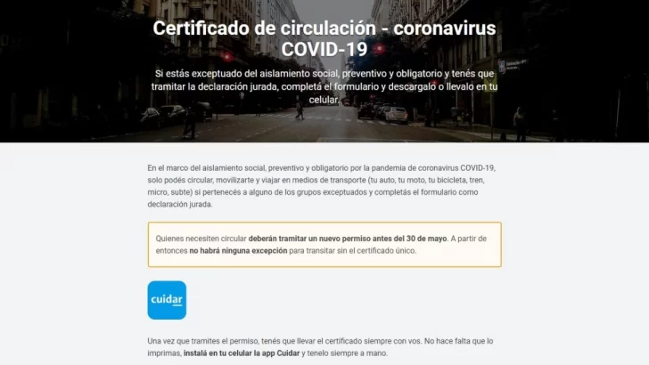 Hasta hoy podés tramitar el permiso de circulación rige desde mañana