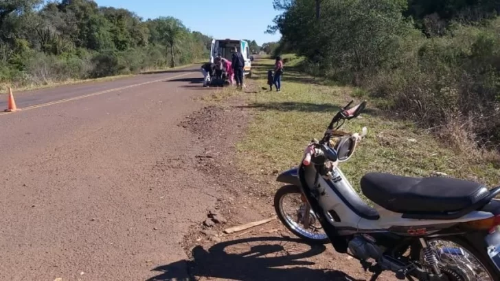 Dos menores lesionados al despistar en moto camino a Puerto Aragón