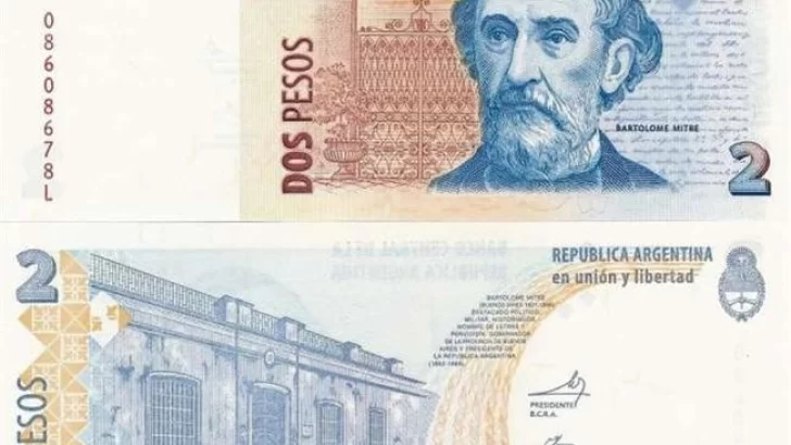 El billete de 2 pesos pide el cambio y estará fuera de circulación
