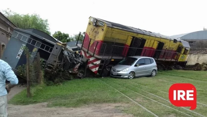 Último Momento: Descarriló un tren, accidente  en pleno centro