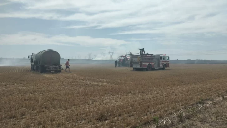 Voraz incendio alcanzó las 100 hectáreas paralelo las vías en Andino