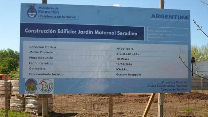 Aún no están determinados los cargos para el Jardín Maternal de Serodino