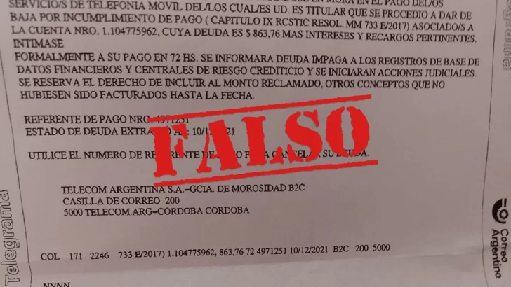 Cuento del tío: Vecinos de Barrancas recibieron telegramas falsos de Telecom