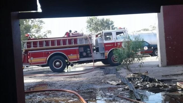 Otra vez, un incendio en el Frigorífico de Maciel