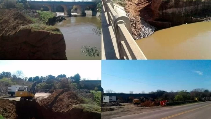 Iniciaron las obras en las bases del puente del Carcarañá