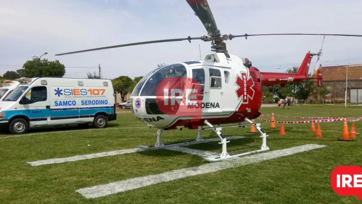 Serodino sumó la asistencia de helicópteros sanitarios a su jurisdicción