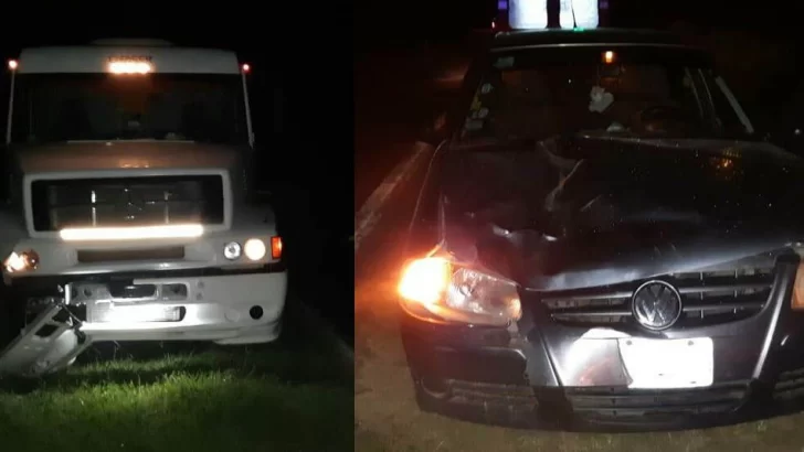 Un auto y un camión chocaron contra terneros sueltos en la Ruta 11