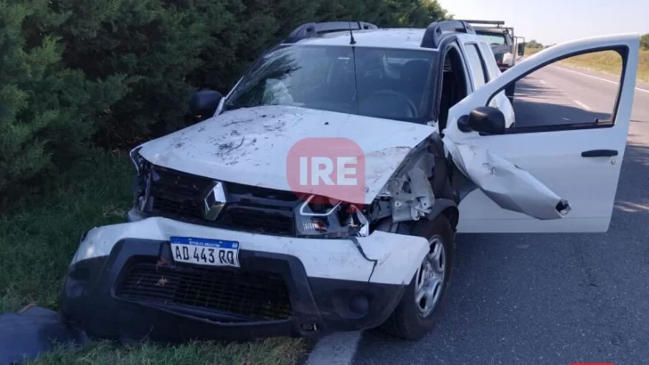 Oliveros: Una mujer atrapada tras un accidente en autopista