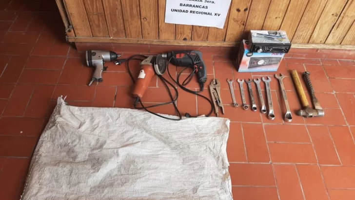 Recuperaron herramientas que habían robado de un taller en Barrancas
