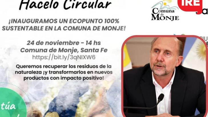Hacelo Circular: Monje inaugura con Perotti su ecopunto 100% sustentable