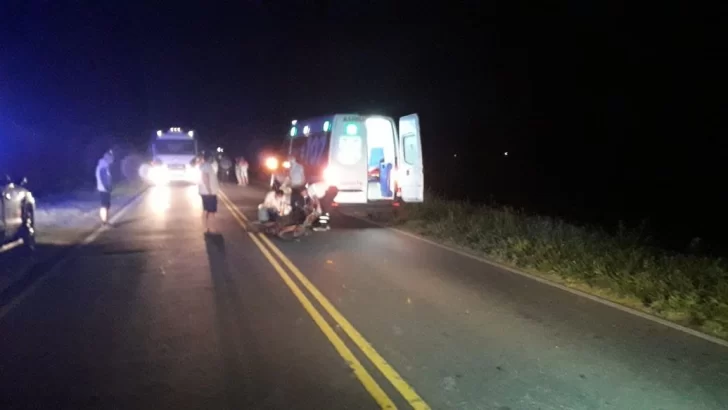 Un ciclista herido tras chocar contra un camión en el acceso a autopista de Maciel