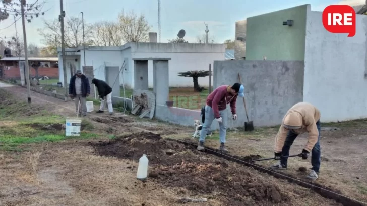 Monje avanza con la construcción de veredas en la zona del SAMCo