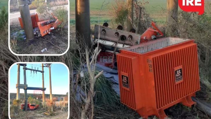 Robaron un transformador frente al cementerio de Monje y parte de la zona rural quedó sin servicio