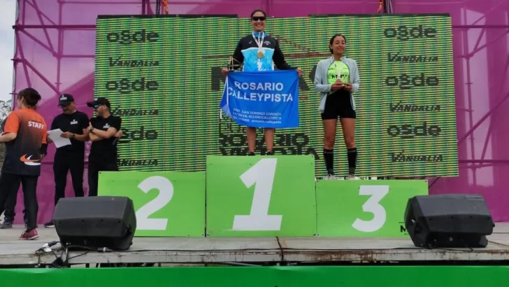 Marina logró hacer podio en la maratón del puente Rosario Victoria