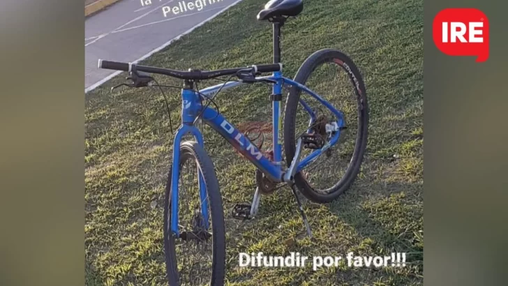Un joven de Oliveros sufrió el robo de su bici y pide viralizar para intentar recuperarla