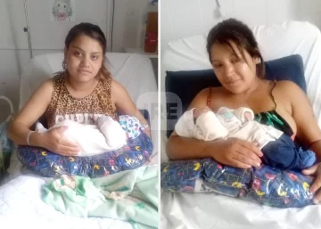Dos nuevos habitantes en Casalegno: Son cuñadas y tuvieron a sus bebés con 15 minutos de diferencia
