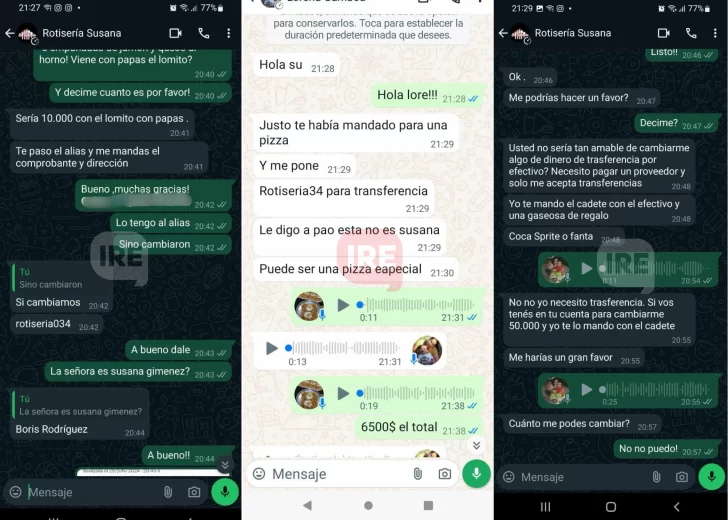 Le hackearon el Whats App a rotiserías de Oliveros y Timbúes y estafan a sus clientes