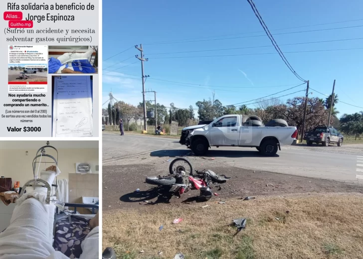 Sufrió un fuerte accidente en Andino y lanzaron una rifa para su operación: “Me destruyó la pierna”