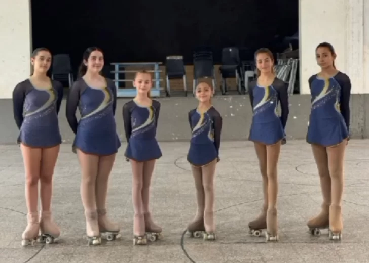 Patinadoras de Andino llegaron al torneo nacional de Misiones y lanzaron una rifa para costear su viaje