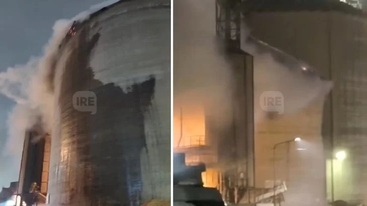 Se incendió un silo en la planta de Vicentín en San Lorenzo