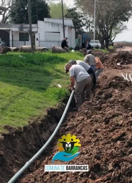 Barrancas comenzó el recambio de cañerías de agua para mejorar el servicio