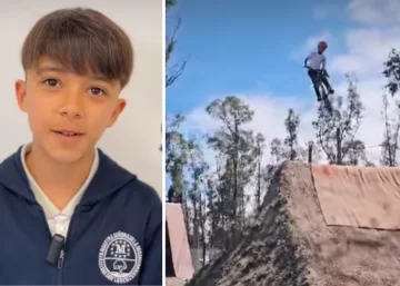 Feli Antúnez tiene 10 años, salió campeón en BMX y San Lorenzo lo distinguió