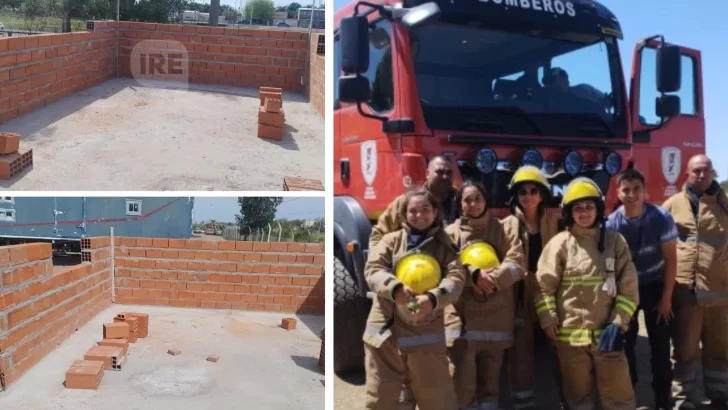 Un nuevo comienzo: Los bomberos de Maciel iniciaron la construcción de su cuartel