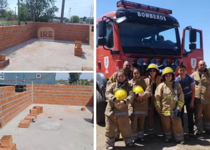 Un nuevo comienzo: Los bomberos de Maciel iniciaron la construcción de su cuartel