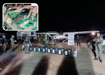 Gendarmería interceptó una avioneta con 480 kilos de cocaína entre Aldao y Andino