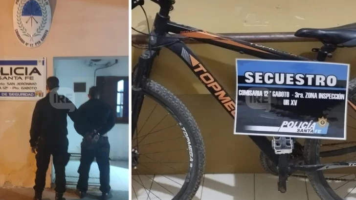 Robó una bicicleta en Gaboto, fue detenido por vecinos pero recuperó la libertad