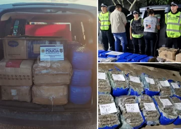 Secuestraron más de 230 kilos de marihuana en autopista y hay tres detenidos