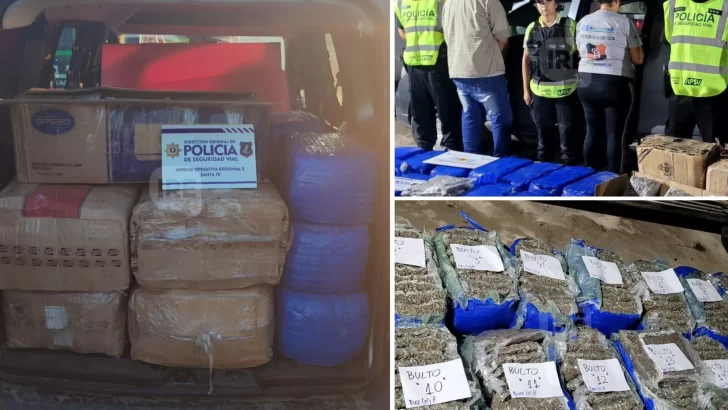 Secuestraron más de 230 kilos de marihuana en autopista y hay tres detenidos