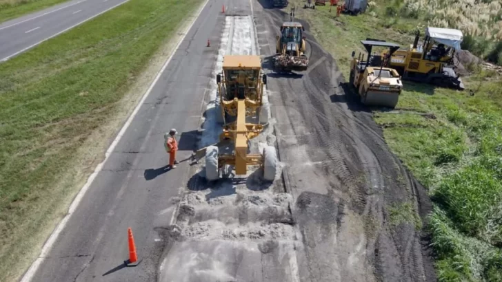 Con inversión provincial comenzaron las obras del tercer carril en autopista