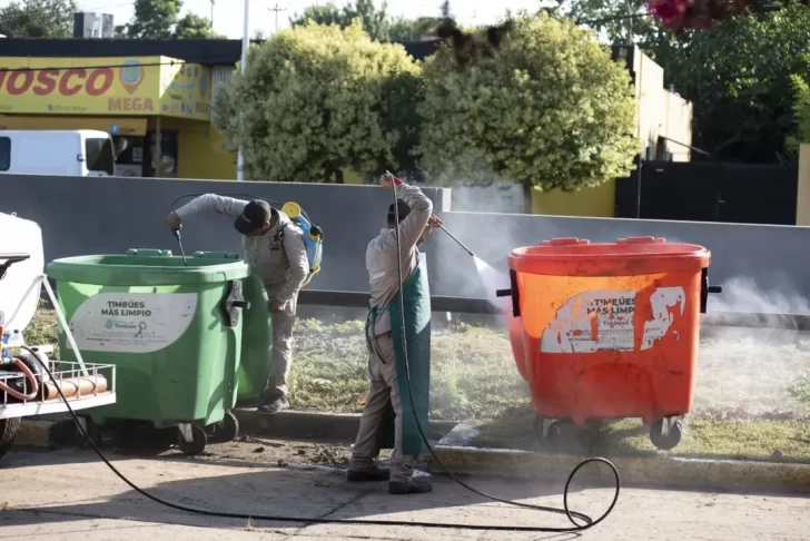 Timbúes Más Limpio: Avanza el programa de limpieza y desinfección de contenedores