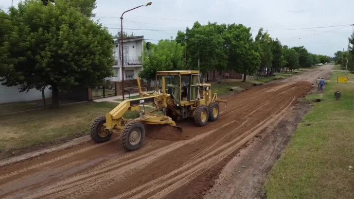 Puerto Gaboto avanza en la mejora de calles con obras sobre Paganini