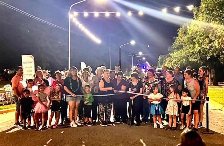 Carrizales inauguró la iluminación led de calle Lavalle de punta a punta