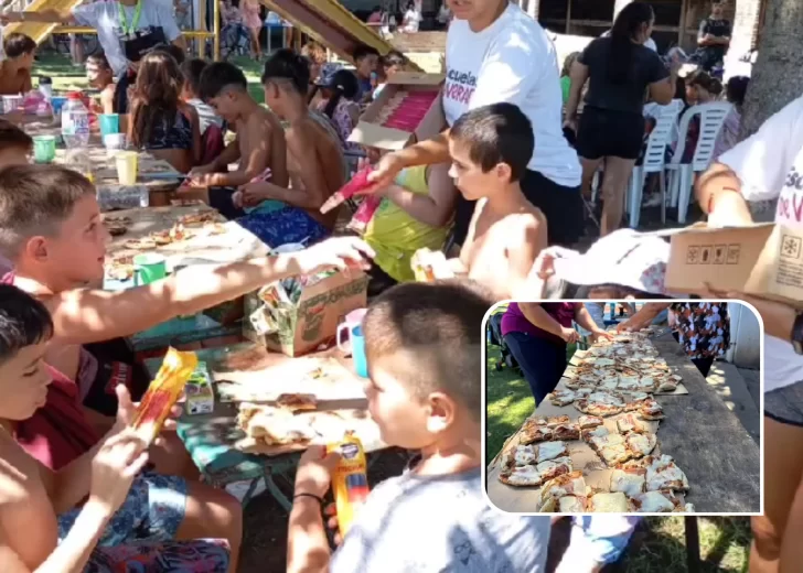 Monje cerró la colonia compartiendo pizzas, sonrisas y helados