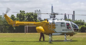 Un joven sangenarino fue llevado en helicóptero al Heca luego de que le golpearan la cabeza con un palo