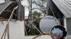 Fuerte temporal en la región: Ráfagas, granizo, voladuras de techos y cortes de luz