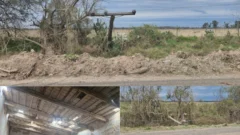 La tormenta golpeó con fuerza a Puerto Aragón: Una familia sufrió daños en su vivienda y el pueblo quedó sin luz